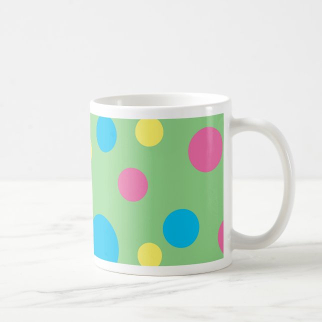 Farbiges Polka-Punktmuster Tasse (Rechts)