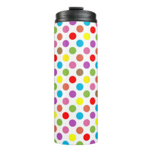 Farbiges Polka-Punktmuster Thermosbecher
