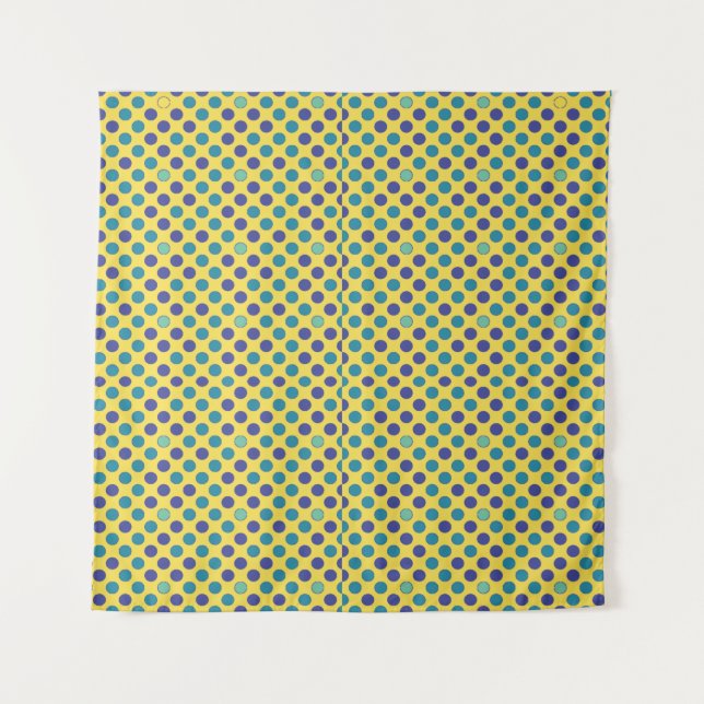Farbiges Polka-Punktmuster Wandteppich (Vorderseite)
