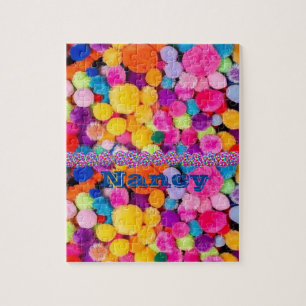 Farbiges Pom Poms Jigsaw Puzzle