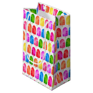 Farbiges Popsicle Ice Lololly Muster Kleine Geschenktüte