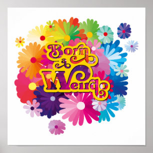 Farbiges Poster mit seltsamem Mem