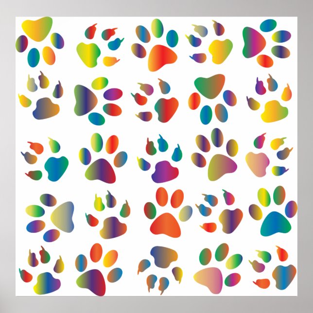 Farbiges Prismentier Poster (Vorne)