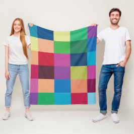 Farbiges Prüfbrettmuster Fleecedecke