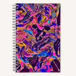 Farbiges Psychedelic-Notebook Notizbuch