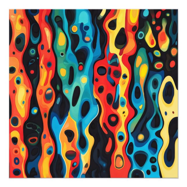 Farbiges psychedelisches Muster Fotodruck (Vorne)