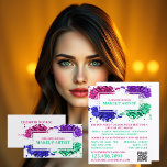 Farbiges Pulver, künstlerische Werbung für Makeup Flyer<br><div class="desc">Farbenfrohe Powder,  Makeup Artist Advertising Flyer durch den Business Card Store.</div>