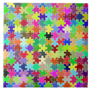 Farbiges Puzzle-Muster Fliese