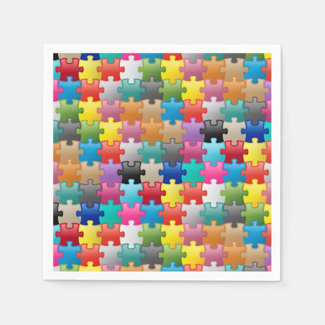 Farbiges Puzzletyp Serviette (Vorderseite)