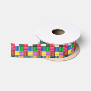 Farbiges Quadrat Satinband