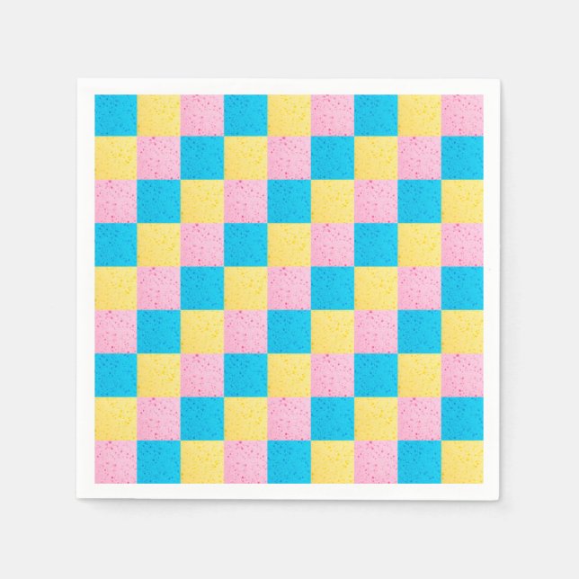 Farbiges Quadrat Serviette (Vorderseite)