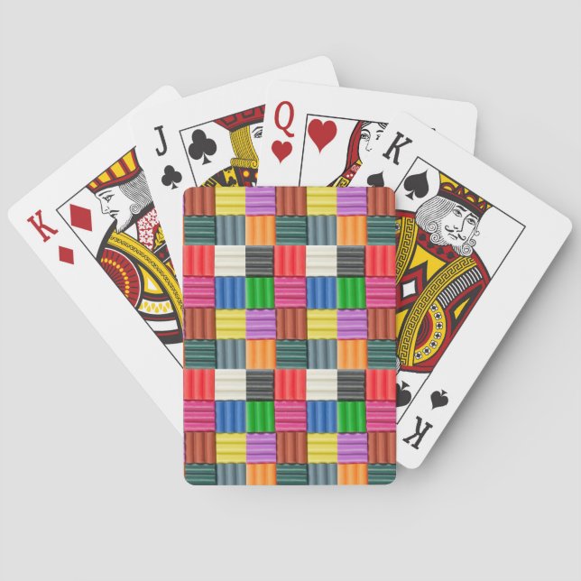 Farbiges Quadrat Spielkarten (Rückseite)