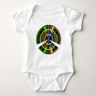 Farbiges radiales Kunstposter Baby Strampler