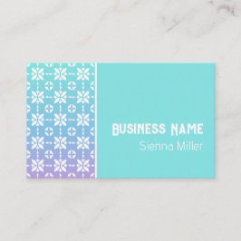 Farbiges Rainbow-Blume-Muster Visitenkarte
