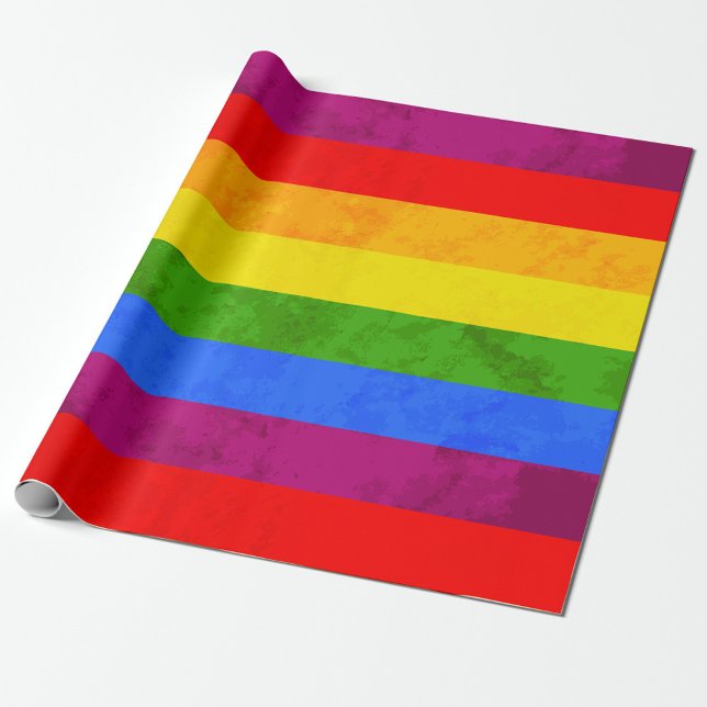 Farbiges Rainbow Celebration Wrapping Paper Geschenkpapier (“Wrap your gifts in color and pride!”)