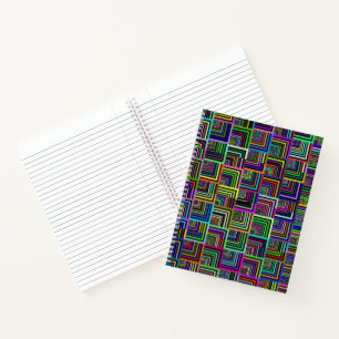 Farbiges rechtswinkeliges Notebook Notizbuch