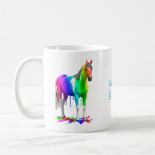 Farbiges Regenbogen-Dripping Tasse