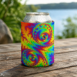 Farbiges Regenbogen-SpiralFraktal Dosenkühler