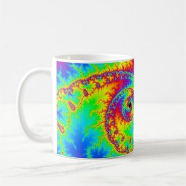 Farbiges Regenbogen-SpiralFraktal Kaffeetasse