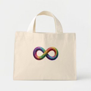 Farbiges Regenbogen-Unendlichkeits-Tasche Mini Stoffbeutel