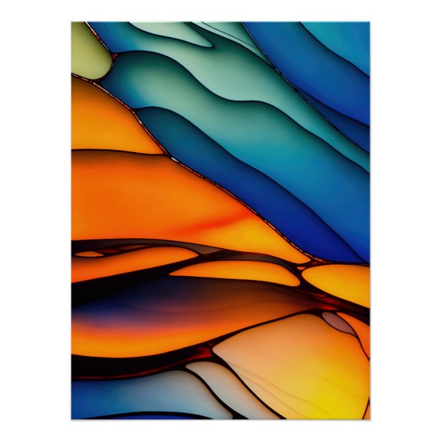 Farbiges Regenbogenglas Poster (Vorderseite)