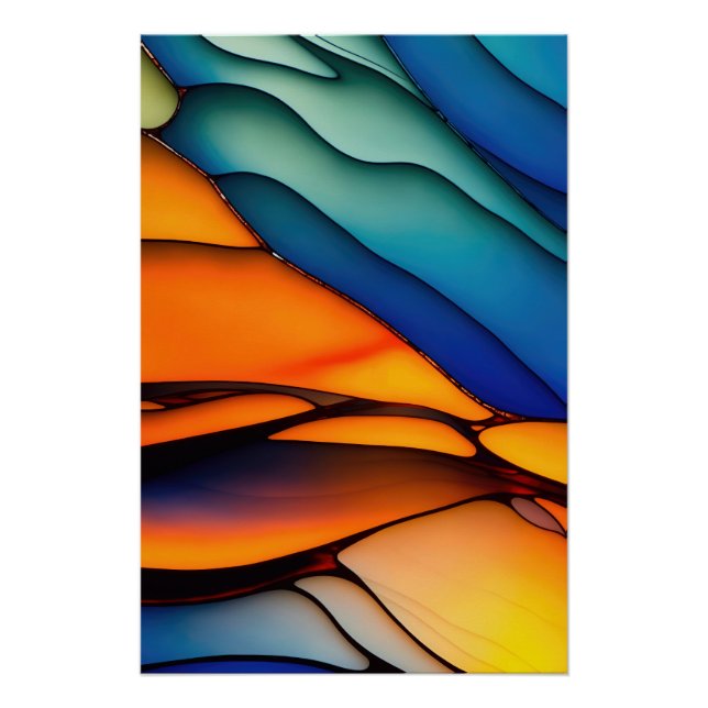 Farbiges Regenbogenglas Poster (Vorderseite)