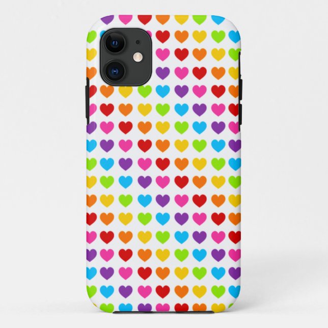Farbiges Regenbogenherz Case-Mate iPhone Hülle (Rückseite)
