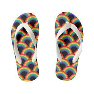Farbiges Regenbogenmuster Kinderbadesandalen