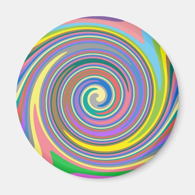 Farbiges Regenbogenmuster Magnet (Vorne)