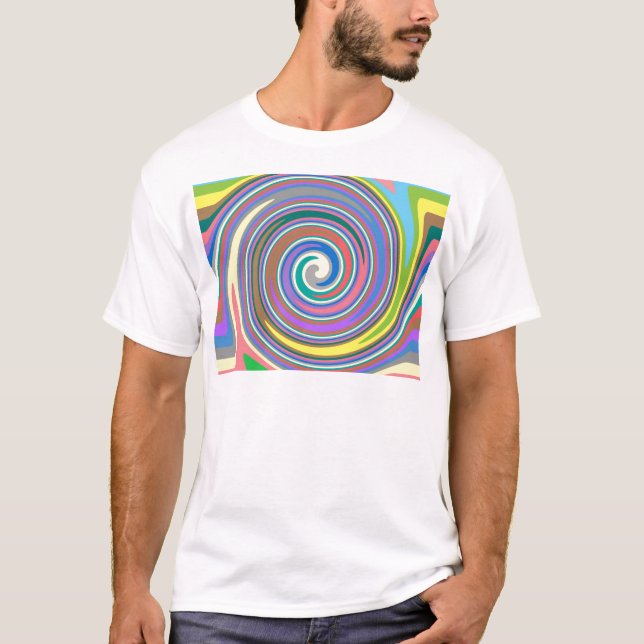 Farbiges Regenbogenmuster T-Shirt (Vorderseite)
