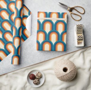 Farbiges Retro Arch Rainbow-Muster Geschenkpapier