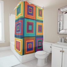 Farbiges Retro-Blockdesign