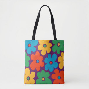 Farbiges Retro-Blume-Muster