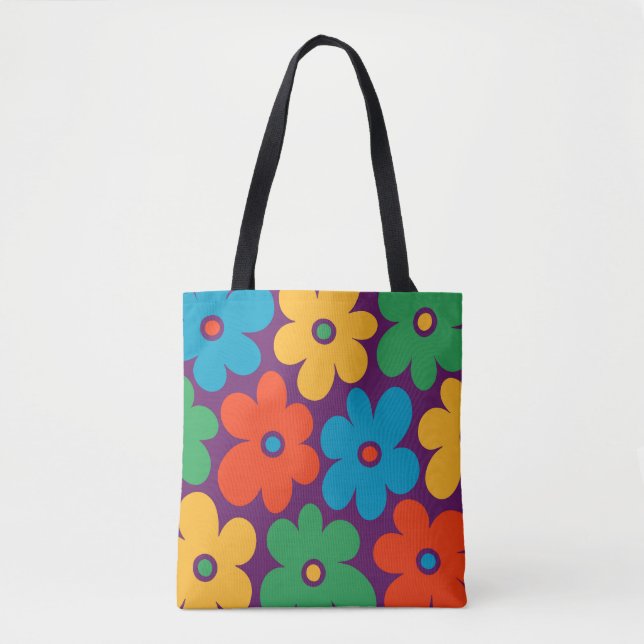 Farbiges Retro-Blume-Muster (Vorderseite)
