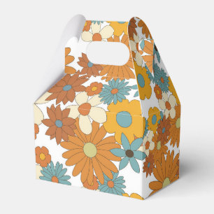 Farbiges Retro-Blume-Muster Geschenkschachtel