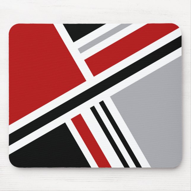 Farbiges Retro-Design mit geometrischen Formen Mousepad (Vorne)