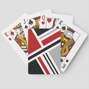 Farbiges Retro-Design mit geometrischen Formen Spielkarten