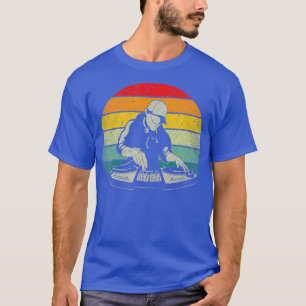 Farbiges Retro DJ Techno Music edm Party T-Shirt