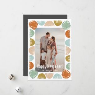 Farbiges Retro-Frame-Foto Feiertagskarte