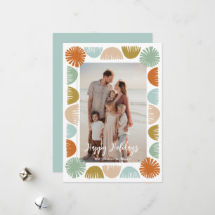 Farbiges Retro-Frame-Foto Feiertagskarte
