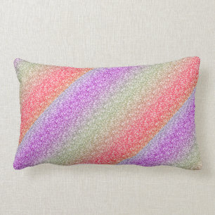 Farbiges Retro-Glitzer-Muster Lendenkissen