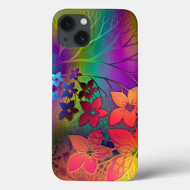 Farbiges Retro-Krawatte-Dye-Regenbogen-Muster Case-Mate iPhone Hülle (Rückseite)