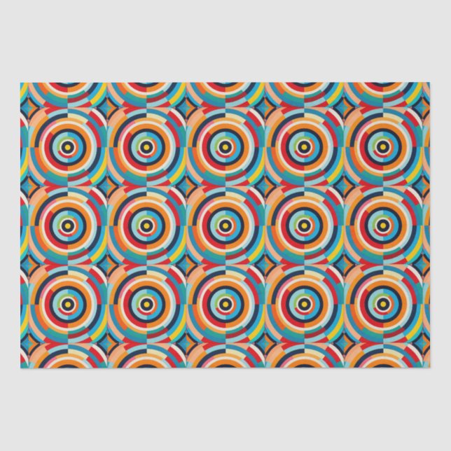 Farbiges Retro-Kreislaufpapier Seidenpapier (Vorderseite)