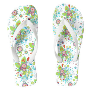 Farbiges Retro-Muster Flip Flops