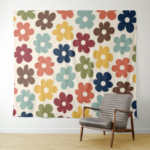 Farbiges Retro-Muster Wandteppich