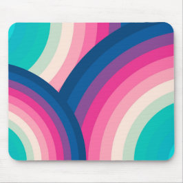 Farbiges Retro-Regenbogenmuster | Mousepad