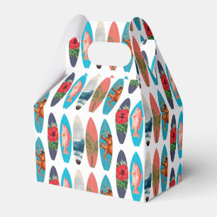 Farbiges Retro-Surfbrett-Muster Geschenkschachtel