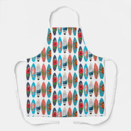 Farbiges Retro-Surfbrett-Muster Schürze