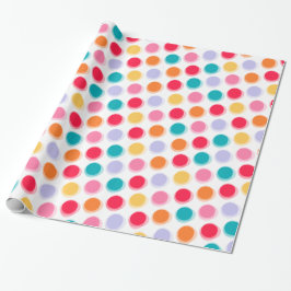 Farbiges Retro-verschneite Polka Dots Wrapping Pap Geschenkpapier
