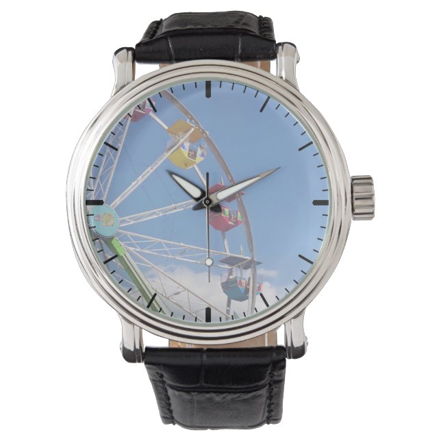 Farbiges Riesenrad Armbanduhr (Vorderseite)